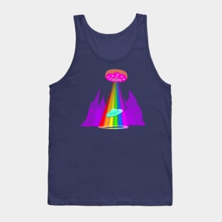 Rainbow Donut UFO Mountains Inspiration Tank Top